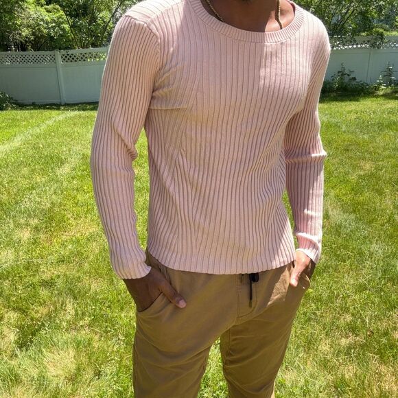 Pink Stripped Sweater by H&M size Large - Picture 5 of 5